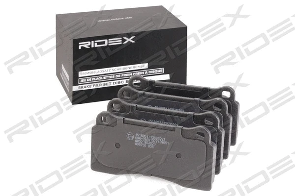 402B1108 RIDEX Комплект тормозных колодок, дисковый тормоз (фото 1)