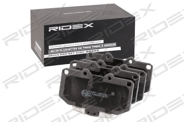 402B1281 RIDEX Комплект тормозных колодок, дисковый тормоз (фото 1)