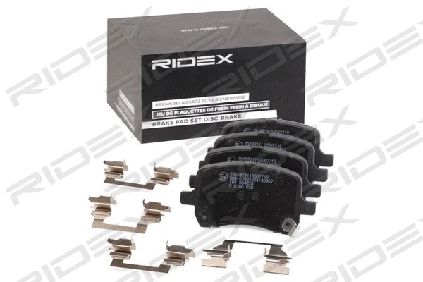 402B1286 RIDEX Комплект тормозных колодок, дисковый тормоз (фото 1)