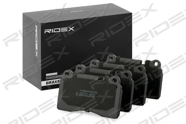 402B1384 RIDEX Комплект тормозных колодок, дисковый тормоз (фото 3)