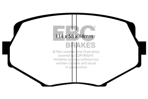 DP1002 EBC Brakes Комплект тормозных колодок, дисковый тормоз (фото 1)