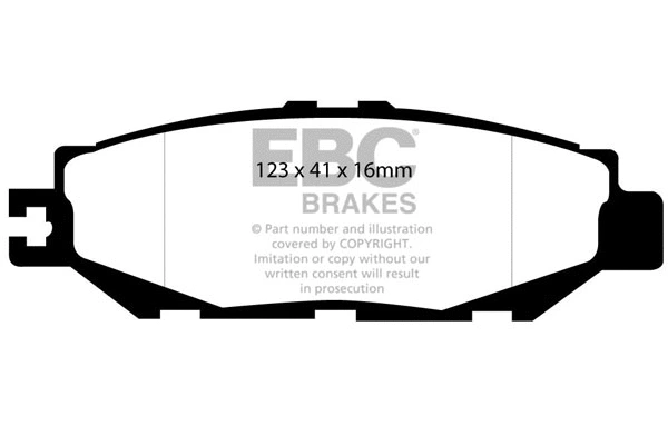 DP1008 EBC Brakes Комплект тормозных колодок, дисковый тормоз (фото 1)