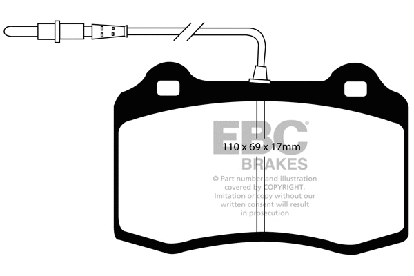 DP1031/2 EBC Brakes Комплект тормозных колодок, дисковый тормоз (фото 1)