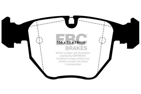 DP1036 EBC Brakes Комплект тормозных колодок, дисковый тормоз (фото 1)