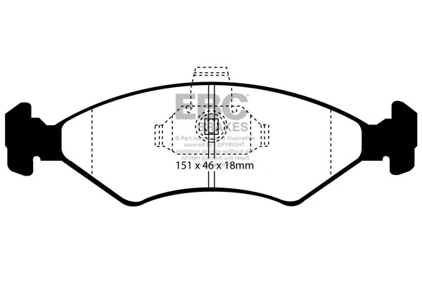 DP1051 EBC Brakes Комплект тормозных колодок, дисковый тормоз (фото 1)