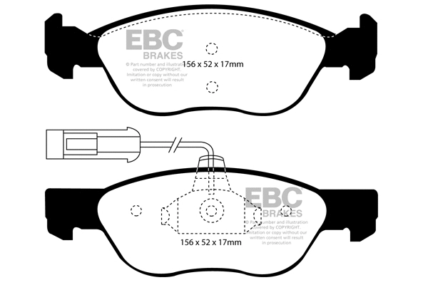 DP1060 EBC Brakes Комплект тормозных колодок, дисковый тормоз (фото 1)