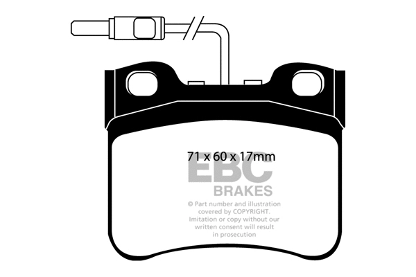 DP1111 EBC Brakes Комплект тормозных колодок, дисковый тормоз (фото 1)