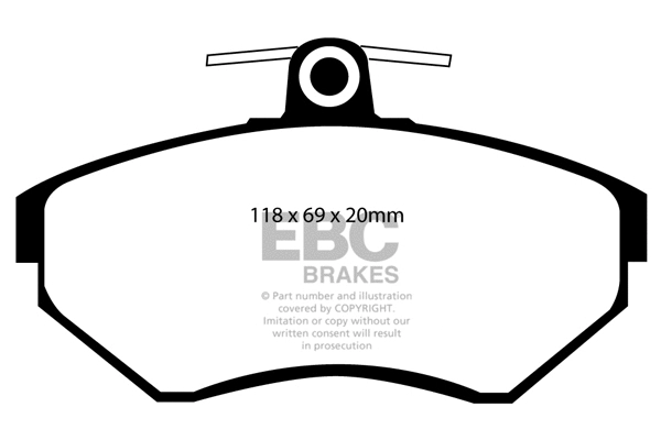 DP1113 EBC Brakes Комплект тормозных колодок, дисковый тормоз (фото 1)