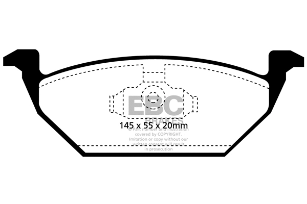 DP1117 EBC Brakes Комплект тормозных колодок, дисковый тормоз (фото 1)