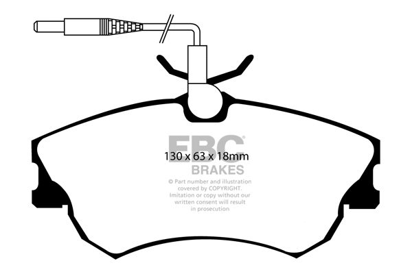 DP1128 EBC Brakes Комплект тормозных колодок, дисковый тормоз (фото 1)