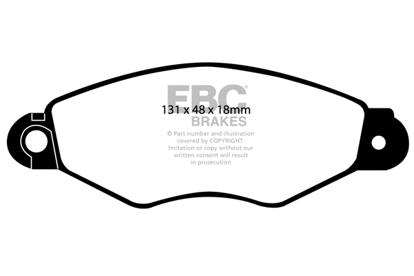 DP1136 EBC Brakes Комплект тормозных колодок, дисковый тормоз (фото 1)
