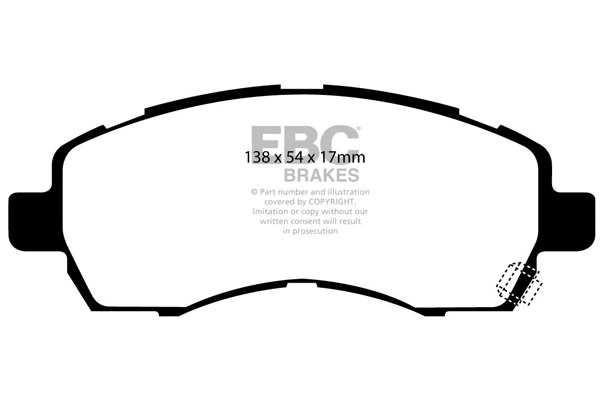 DP1138 EBC Brakes Комплект тормозных колодок, дисковый тормоз (фото 1)