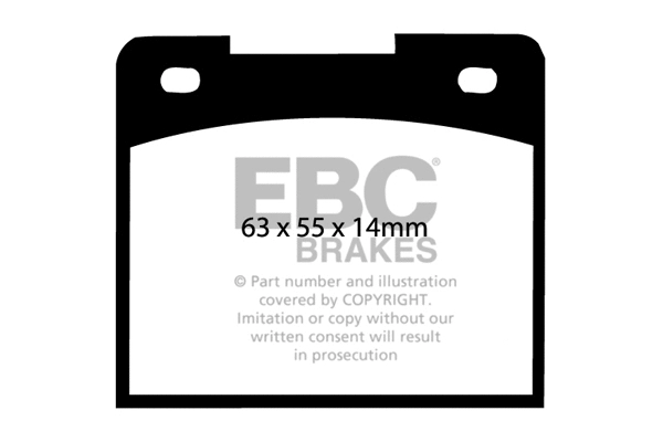 DP114 EBC Brakes Комплект тормозных колодок, дисковый тормоз (фото 1)