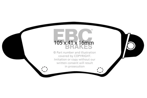 DP1186 EBC Brakes Комплект тормозных колодок, дисковый тормоз (фото 1)
