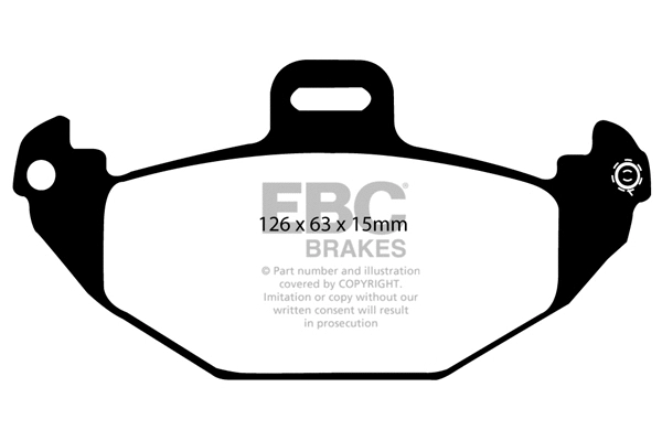 DP1190 EBC Brakes Комплект тормозных колодок, дисковый тормоз (фото 1)