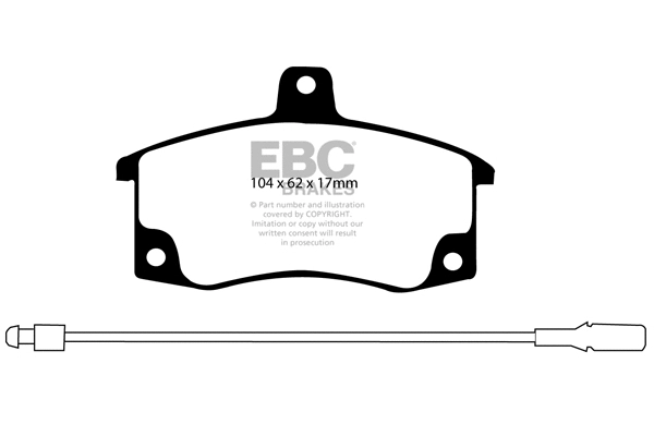 DP1192 EBC Brakes Комплект тормозных колодок, дисковый тормоз (фото 1)