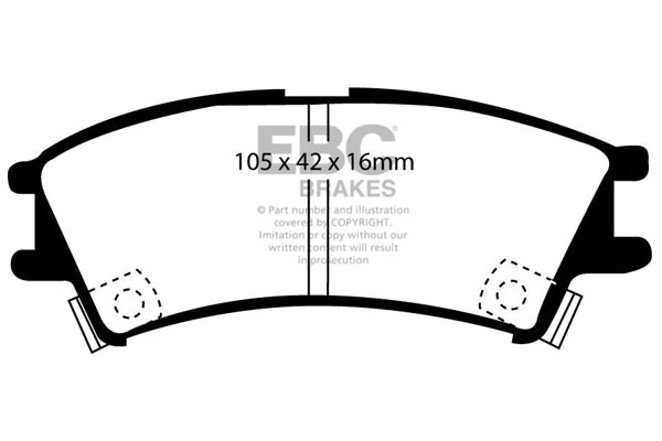 DP1203 EBC Brakes Комплект тормозных колодок, дисковый тормоз (фото 1)