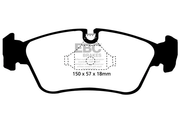 DP1211 EBC Brakes Комплект тормозных колодок, дисковый тормоз (фото 1)