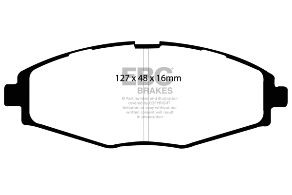 DP1212 EBC Brakes Комплект тормозных колодок, дисковый тормоз (фото 1)