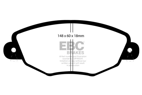 DP1322 EBC Brakes Комплект тормозных колодок, дисковый тормоз (фото 1)