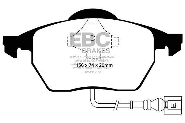 DP1330 EBC Brakes Комплект тормозных колодок, дисковый тормоз (фото 1)