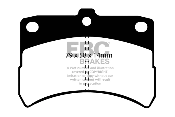 DP1335 EBC Brakes Комплект тормозных колодок, дисковый тормоз (фото 1)