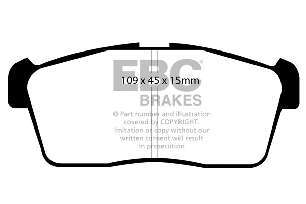 DP1344 EBC Brakes Комплект тормозных колодок, дисковый тормоз (фото 1)