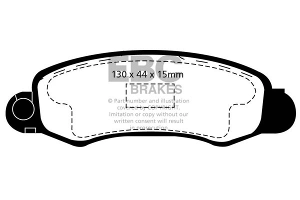 DP1345 EBC Brakes Комплект тормозных колодок, дисковый тормоз (фото 1)