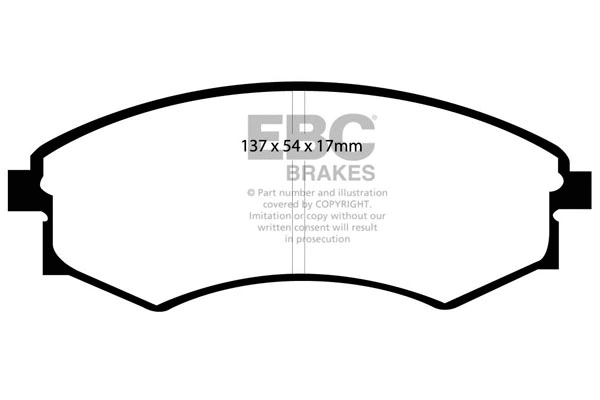 DP1358 EBC Brakes Комплект тормозных колодок, дисковый тормоз (фото 1)