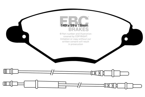 DP1371 EBC Brakes Комплект тормозных колодок, дисковый тормоз (фото 1)