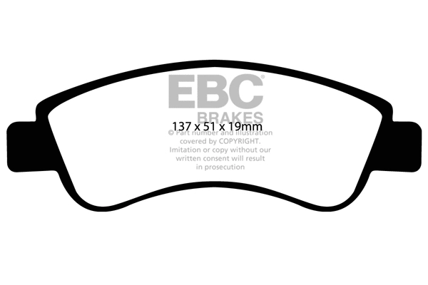 DP1374 EBC Brakes Комплект тормозных колодок, дисковый тормоз (фото 1)