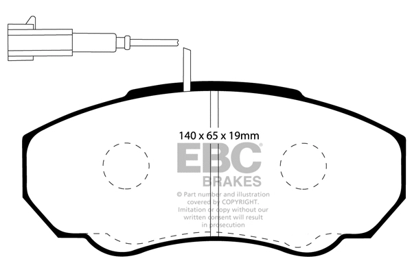 DP1380 EBC Brakes Комплект тормозных колодок, дисковый тормоз (фото 1)
