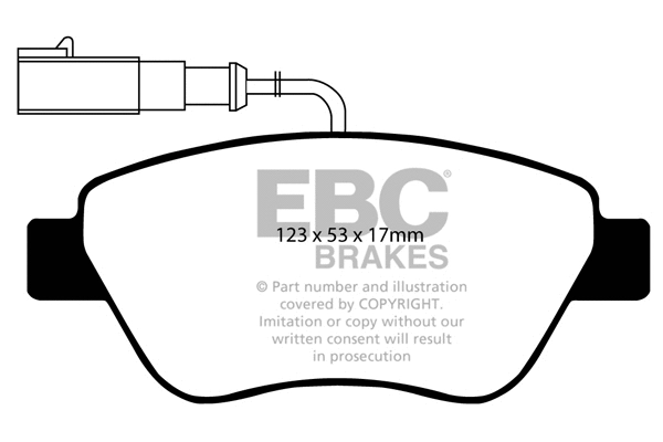 DP1384 EBC Brakes Комплект тормозных колодок, дисковый тормоз (фото 1)