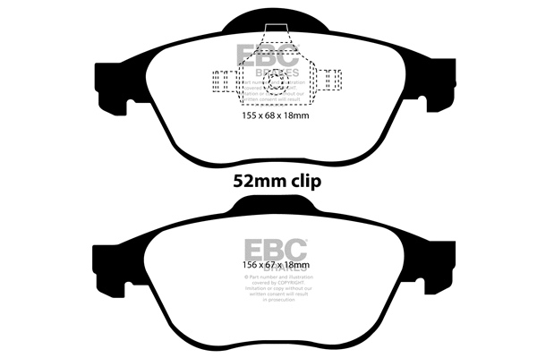 DP1394 EBC Brakes Комплект тормозных колодок, дисковый тормоз (фото 1)