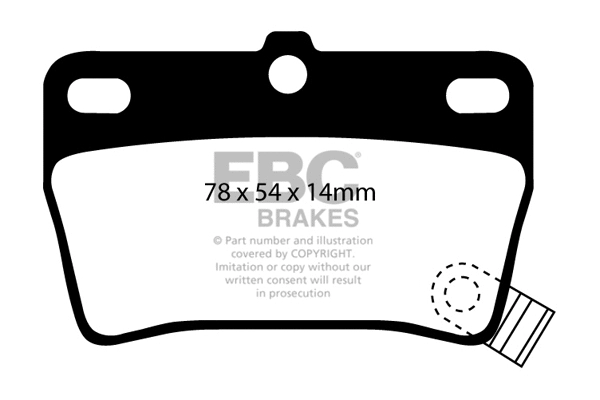 DP1403 EBC Brakes Комплект тормозных колодок, дисковый тормоз (фото 1)