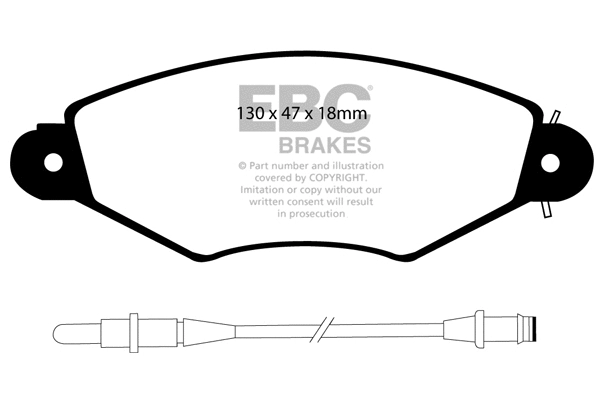 DP1406 EBC Brakes Комплект тормозных колодок, дисковый тормоз (фото 1)