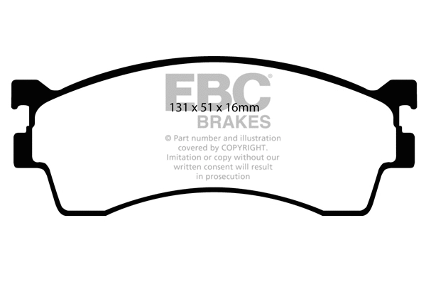 DP1409 EBC Brakes Комплект тормозных колодок, дисковый тормоз (фото 1)