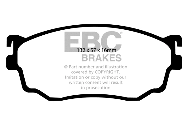 DP1411 EBC Brakes Комплект тормозных колодок, дисковый тормоз (фото 1)