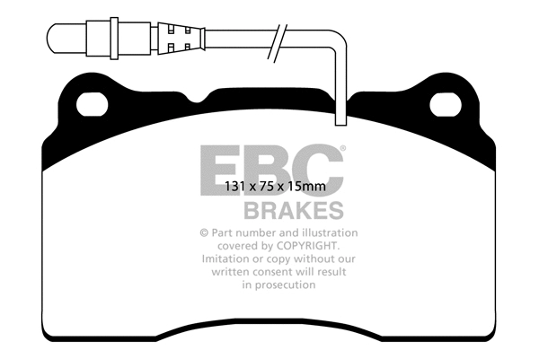 DP1419 EBC Brakes Комплект тормозных колодок, дисковый тормоз (фото 1)