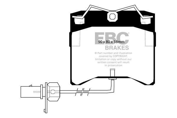 DP1429 EBC Brakes Комплект тормозных колодок, дисковый тормоз (фото 1)