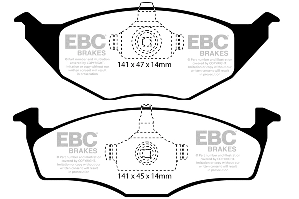 DP1433 EBC Brakes Комплект тормозных колодок, дисковый тормоз (фото 1)