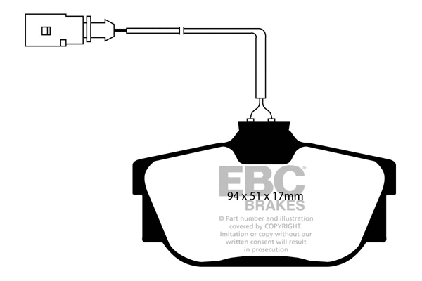 DP1445 EBC Brakes Комплект тормозных колодок, дисковый тормоз (фото 1)
