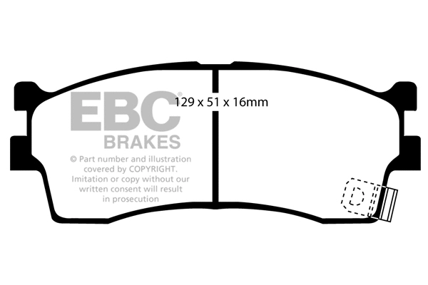 DP1475 EBC Brakes Комплект тормозных колодок, дисковый тормоз (фото 1)