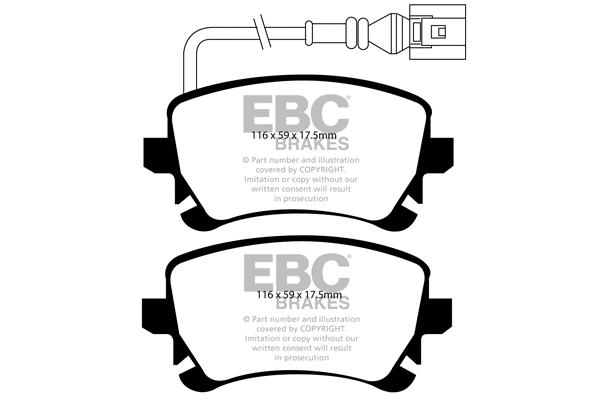 DP1534 EBC Brakes Комплект тормозных колодок, дисковый тормоз (фото 1)