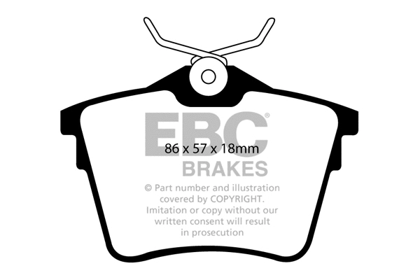 DP1551 EBC Brakes Комплект тормозных колодок, дисковый тормоз (фото 1)