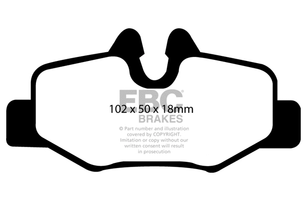 DP1554 EBC Brakes Комплект тормозных колодок, дисковый тормоз (фото 1)