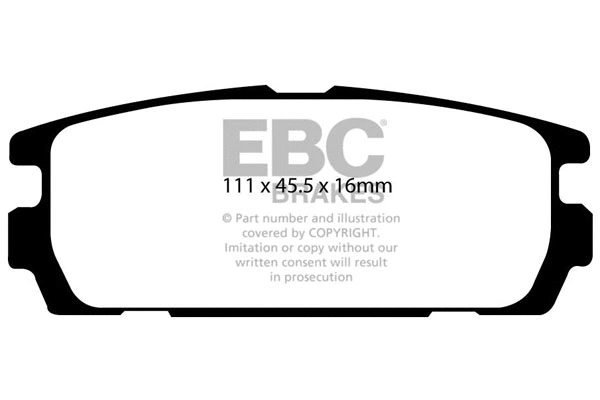 DP1565 EBC Brakes Комплект тормозных колодок, дисковый тормоз (фото 1)