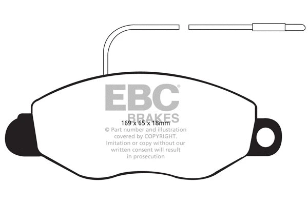 DP1570 EBC Brakes Комплект тормозных колодок, дисковый тормоз (фото 1)