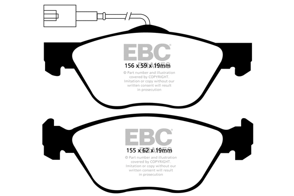 DP1571 EBC Brakes Комплект тормозных колодок, дисковый тормоз (фото 1)