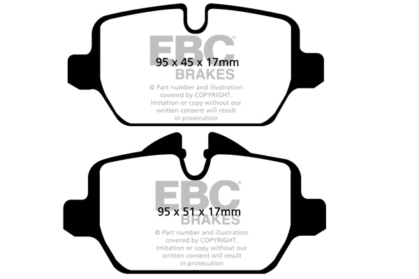 DP1576 EBC Brakes Комплект тормозных колодок, дисковый тормоз (фото 1)